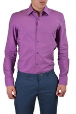 Hugo Boss "C-Jacob" Men's Purple Slim Fit Button Down Dress Shirt US 15.75 IT 40