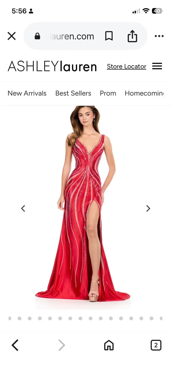 strapless open back dress Red Side Slit Prom Dress for Curvy Black Girl Slays