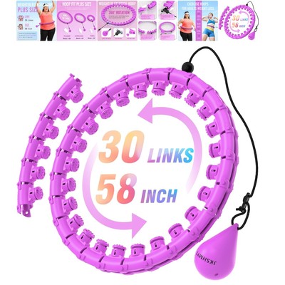 Weighted Hula Circle Hoops for Adults Weight Loss, Infinity Fit Hoop Plus Siz...