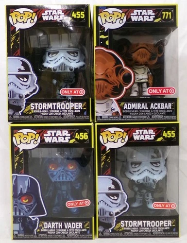 Funko Pop! Star Wars Target Exclusive Comic Lot of 4 Vader Stormtroopers Ackbar