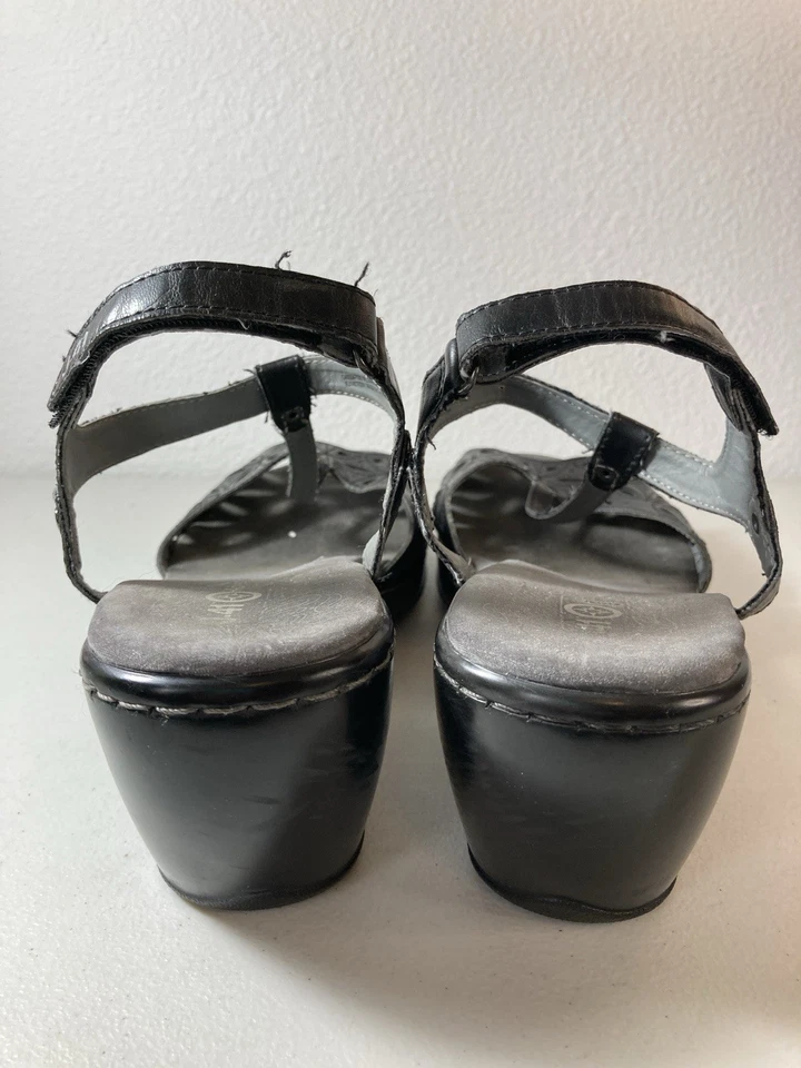 J-41 ADVENTURE Cassia Too Negro Punta Abierta Sandalia Tacones Veganos Para Mujer Talla 9M Foto 4 de 4