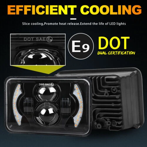 E-Prüfzeichen LED Scheinwerfer FÜR GMC G20 VANDURA G10 G30 VAN CHEVY GM N 79-92 - Bild 4 von 4