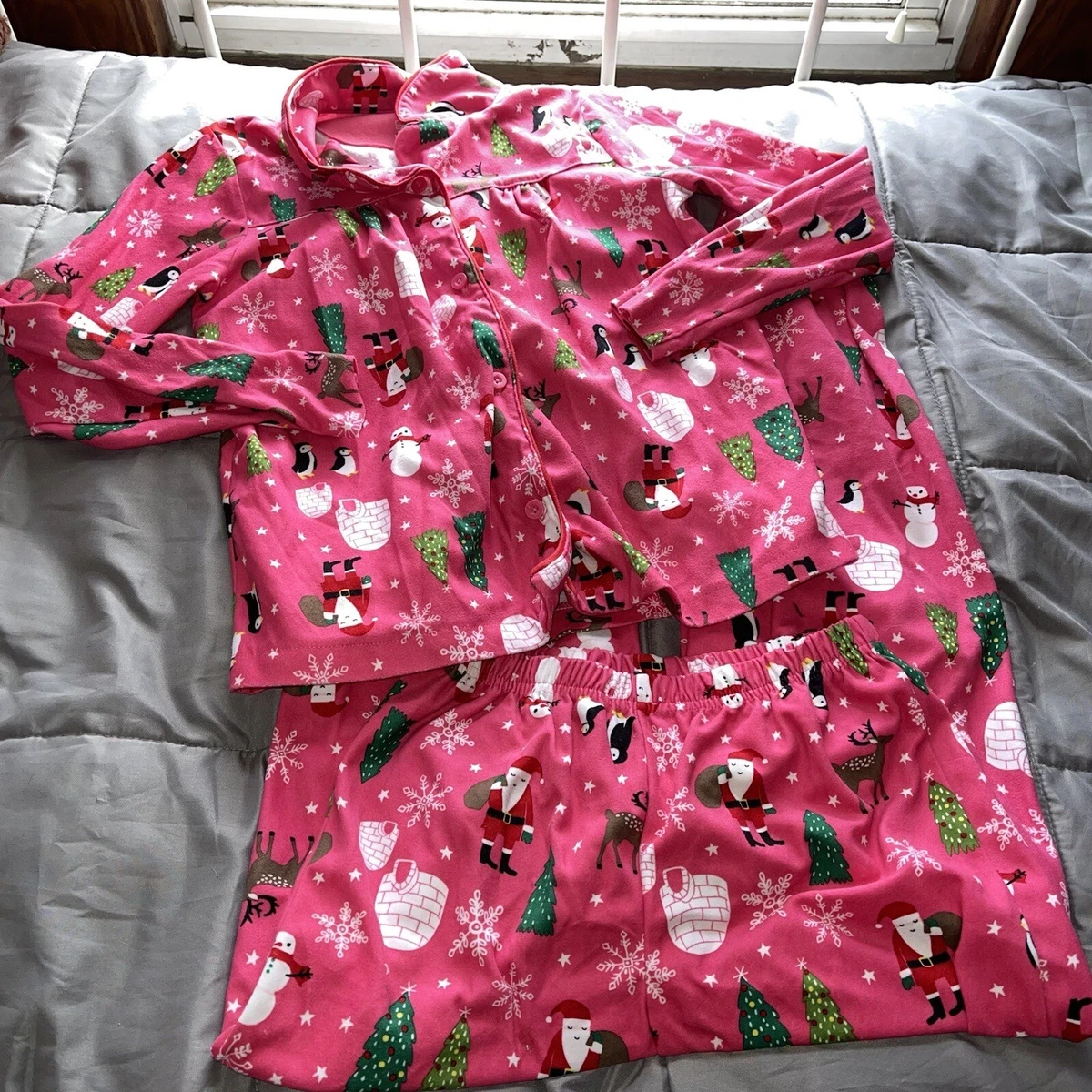 Carters girls pink holiday Christmas pajama set eBay