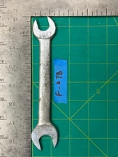 Vintage Indestro Super 1027 Forged 11/16 X 19/32 Double Open End Wrench Tool USA