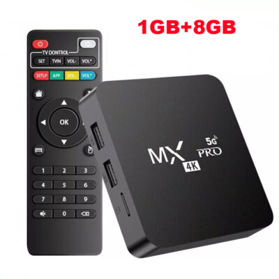 Smart TV Box Android 13.0 WIFI 6 Quad Core 4K UHD Media Stream Player MXQ PRO