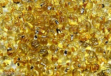 4mm Silver-Lined Lt. Topaz 22 TOHO Magatama Glass Seed Beads 10 grams