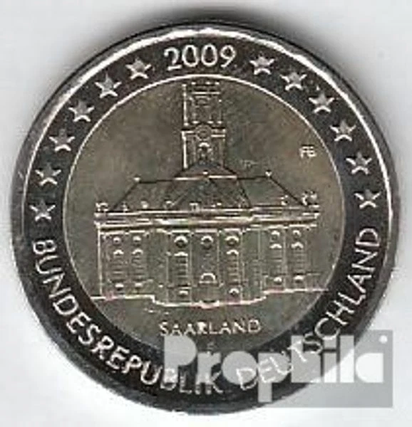 BRD Jägernr: 541 2009 F Stgl./unzirkuliert 2009 2 Euro Saarland - Bild 1 von 1