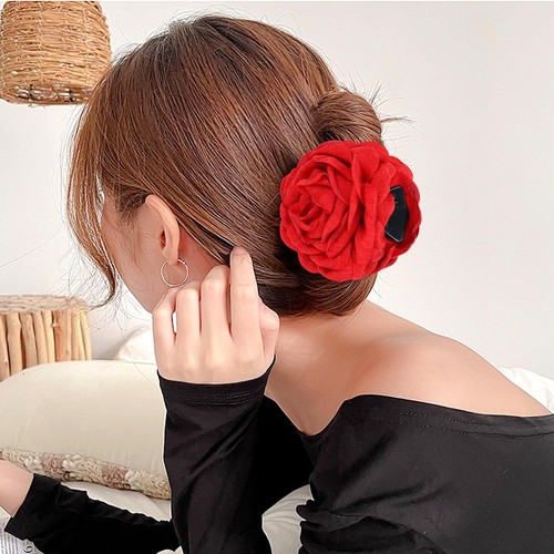 3 Pieces Vintage Rose Flower Hair Claws Clips with Strong Hold Floral Updo Ha... - Picture 6 of 8