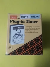 Sears Variable Plug-In Timer #34 6640 Lamp Lights Appliance Timer Vintage NOS