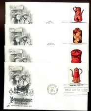 US FDC # 1775-1778 15c American Folk Art ArtCraft 4 FDC's  1979, 9d002