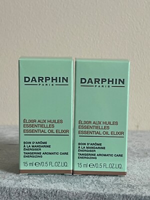 2 PCs NIB Darphin Essential Oil Elixir Tangerine Aromatic Care Energizing 0.5 oz