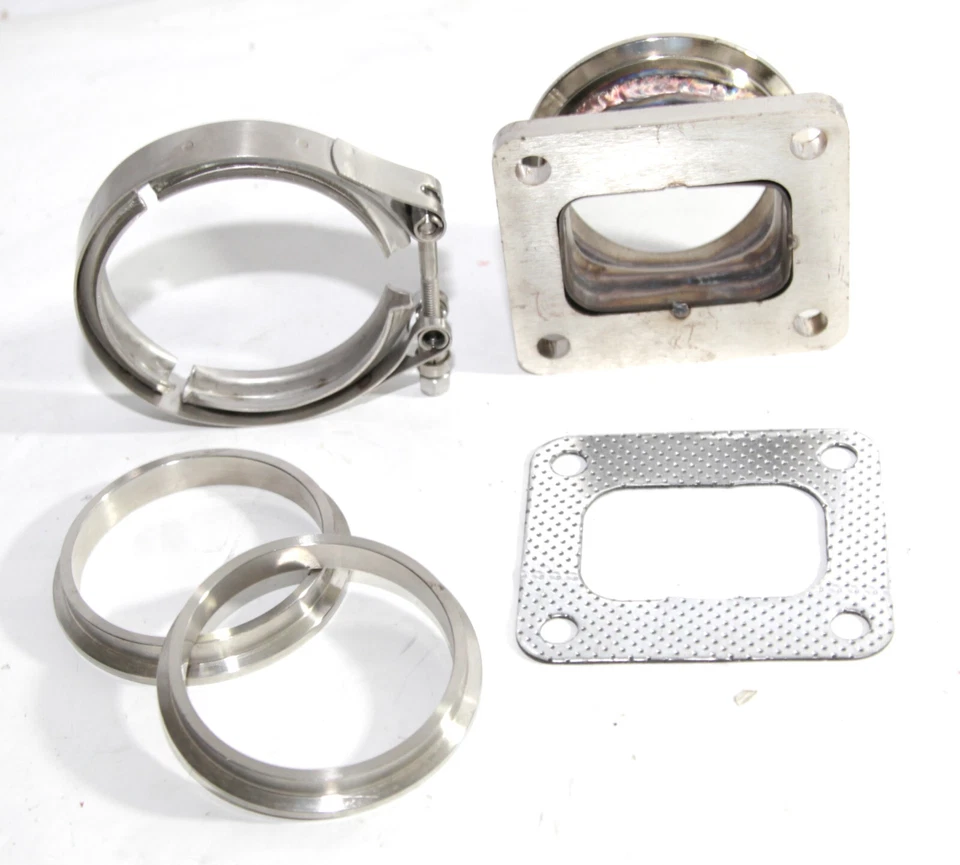 Flange de parafuso T4-4 TO 3"ID V-Band flange adaptador de aço + flanges + braçadeira + junta - Imagem 4 de 4