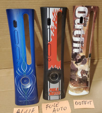 Lot Of 3 Face Plate Covers Microsoft Xbox 360 Blue Hot Rod, Full Auto, Outfit
