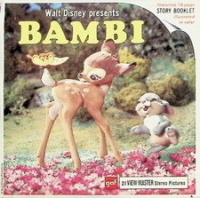 Walt Disney's Bambi 3d View-Master 3 Reel Packet - Clay Dioramas