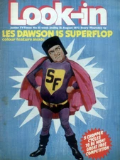 LOOK-IN MAGAZINE 12 AUG 1972 . LES DAWSON FRONT COVER . PRETTY POLLY ADVERT