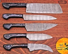Custom Made Damascus Chef Knife Set Kitchen Cutlery - Hand Forged Damascus 1678