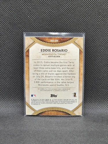 2017 Topps Tier One Break Out Autograph #BOA-EDD Eddie Rosario 1/300 Twins - Picture 6 of 6