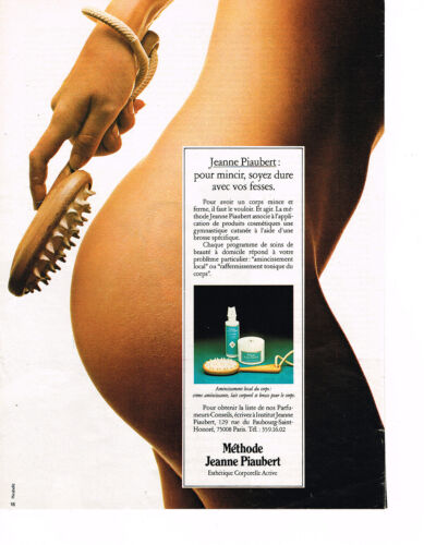 PUBLICITE ADVERTISING  1981   JEANNE PIAUBERT  cosmétiques fesses - Zdjęcie 1 z 1