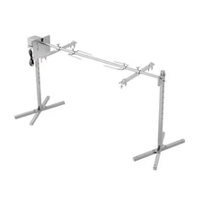 56" Stainless Steel Electric Rotisserie - Heavy Duty 132lb BBQ Grill Kit