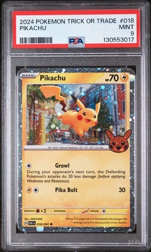 2024 POKEMON TRICK OR TRADE #018 PIKACHU PSA 9