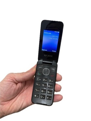 Senioren Klapphandy   telefoniert SMS   Silber   Alles Simkarten   Alcatel 2051x