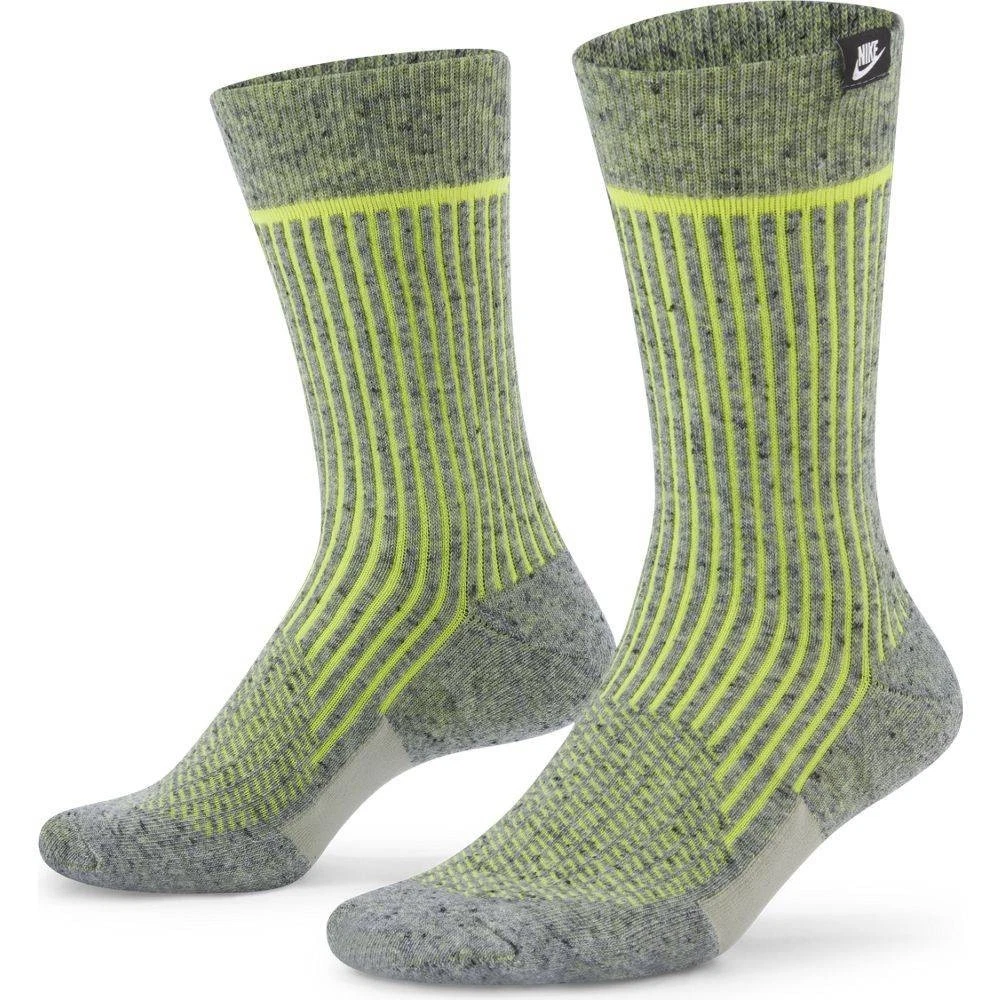 Nike Men's Air Ankle Socks - DA2611 100 - Grey / Lemon - Size: L (8-12) - NWT !