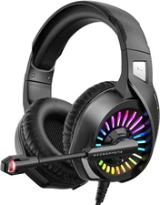 Gaming Headset with Microphone, Compatible with PS4 PS5 Xbox One PC