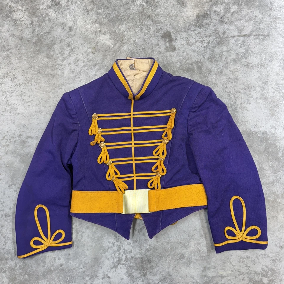 Vintage Uniforms by Ostwald Jacket Youth Small Purple Gold Marching Band Hussar - Image 2 of 4