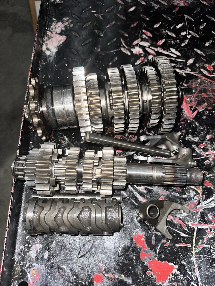 2024 13-25 KAWASAKI NINJA ZX6R MOTOR ORIGINAL TRANSMISIÓN TRANNY ENGRANAJES HORQUILLAS Foto 2 de 3