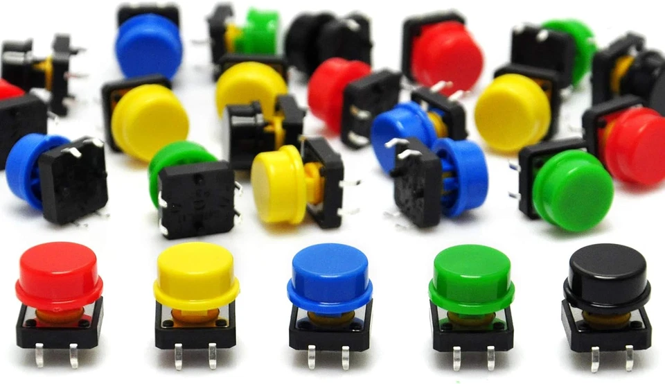 12X12X7.3Mm Tactile Push Button Momentary SMD PCB Switch Cap (Pack of 25) - Image 2 of 4