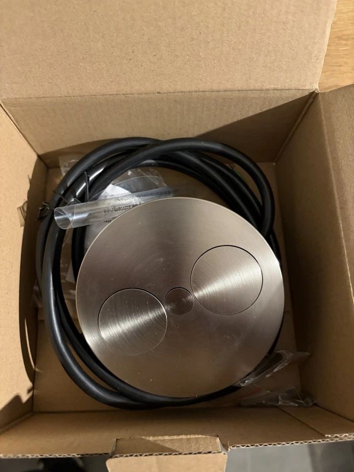 2x Bachmann Twist 2-fach Einbau Steckdose Edelstahl Rund Inkl. 105mm Ruko Bohrer - Bild 4 von 4