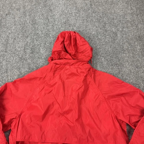 Vintage Eddie Bauer Jacket Mens XL Red Nylon Hooded Mesh Lined Windbreaker image 8