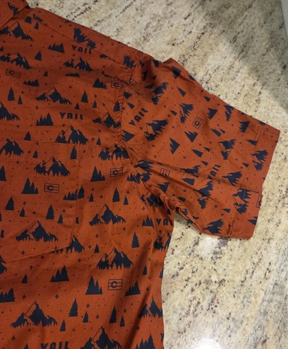 New! Jack + Sage Camp Shirt Mens L Button Up Short Sleeve Vail Mountain - Picture 8 of 13