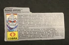Range Vipers File Card 1989 Gi Joe Vintage DC