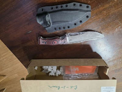 #ad Work Tuff GearLittle Evil Fighter S Rare Rugged Red Handle Knife WTG $389.00