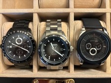 3x Mens Starter Watch Lot - Fossil & Express-...