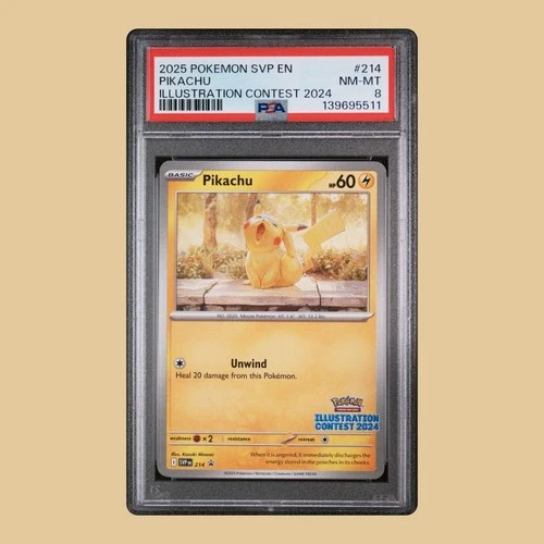 Pikachu Illustration Contest 2024 214 SVP PSA 8 NM-MT 2025