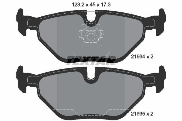 Textar Bremsbelagsatz, Scheibenbremse 2193402 FüR Alpina BMW MG Rover Wiesmann-image