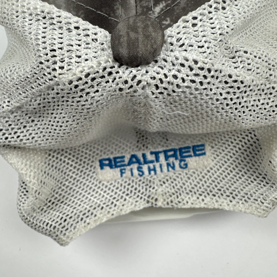 Realtree Fishing Camo Trucker Hat – Gray/White Snapback with Antler Logo - Image 4 of 4
