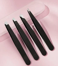 Eyebrow Tweezers Eyebrow Clip 4Piece Hair Beauty Pluckers Stainless Steel