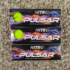 Nitro Pulsar Yellow Golf Balls Soft Matte 9 Balls