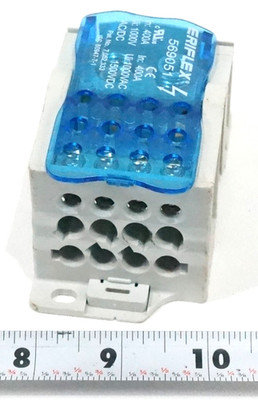 Eriflex 569051 Din Rail Terminal Power Distribution Block 14 12 10 8 6 4 2 3/0