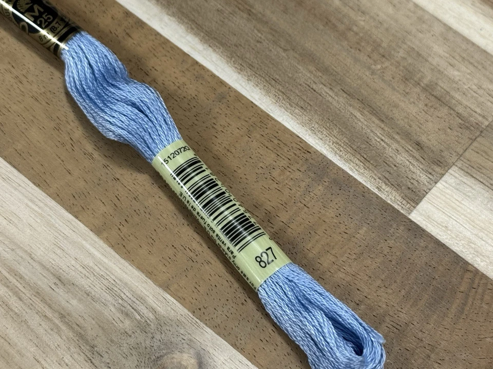 ✅ 4 Boxes ✅NEW ✅DMC 25 EMBROIDERY FLOSS ✅MOULINE ✅FRANCE ✅100% COTTON ✅#827 - Image 3 of 4