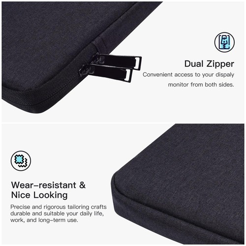 17.3 Inch Portable Monitor Carrying Bag Sleeve for EVICIV ZSCMALLS ASUS Acer ... - Picture 5 of 6