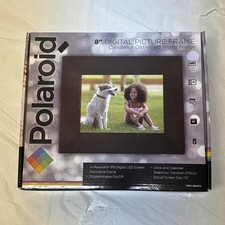 Polaroid Digital Wood Picture Frame 8" Hi-Res 1024x768 HD NEW PDFX-800W