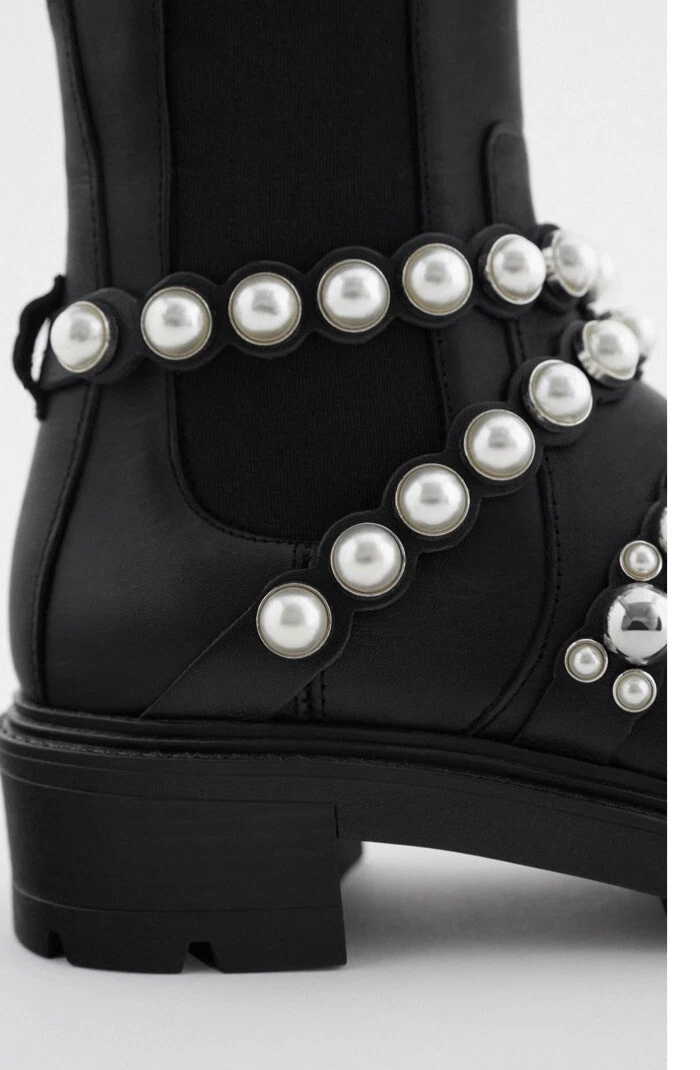 Bottine zara perle sales