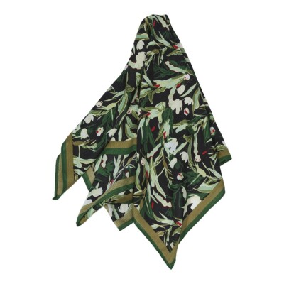 The Moshi: Mini Scarf Malva Green, 70 x 70 cm, Halstuch, Grün, Polyester