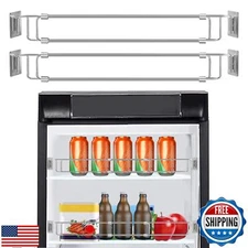 2 Packs RV Refrigerator Tension Rods - 13.8-25.6in Adjustable Stainless Steel