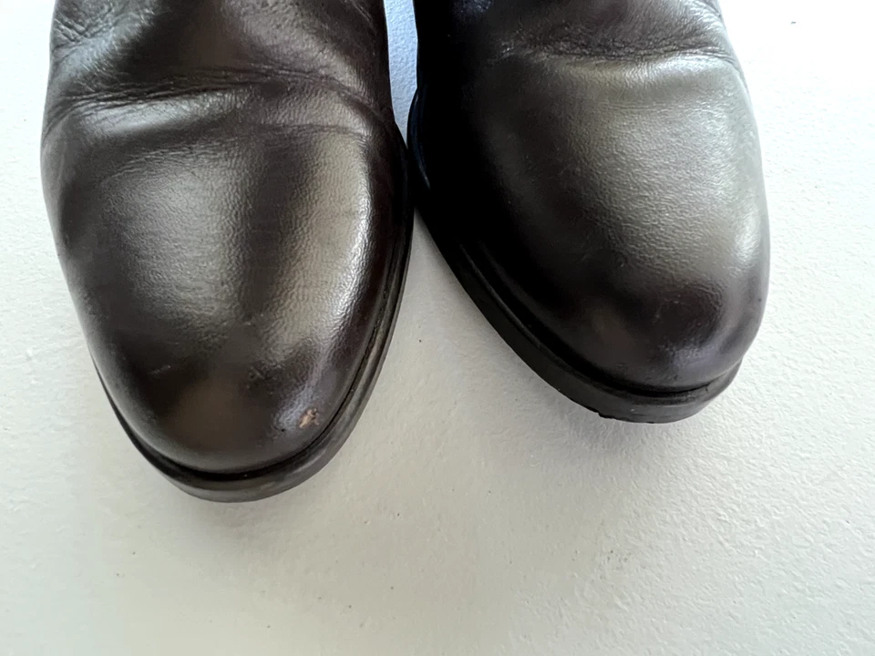 Botas de cuero negras y marrones hasta la rodilla HEYRAUD para mujer 6 Foto 3 de 4