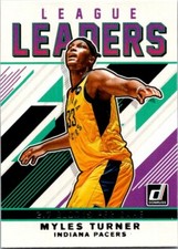 2019-20 Donruss League Leaders Basketball Card #5 Myles Turner Pacers 